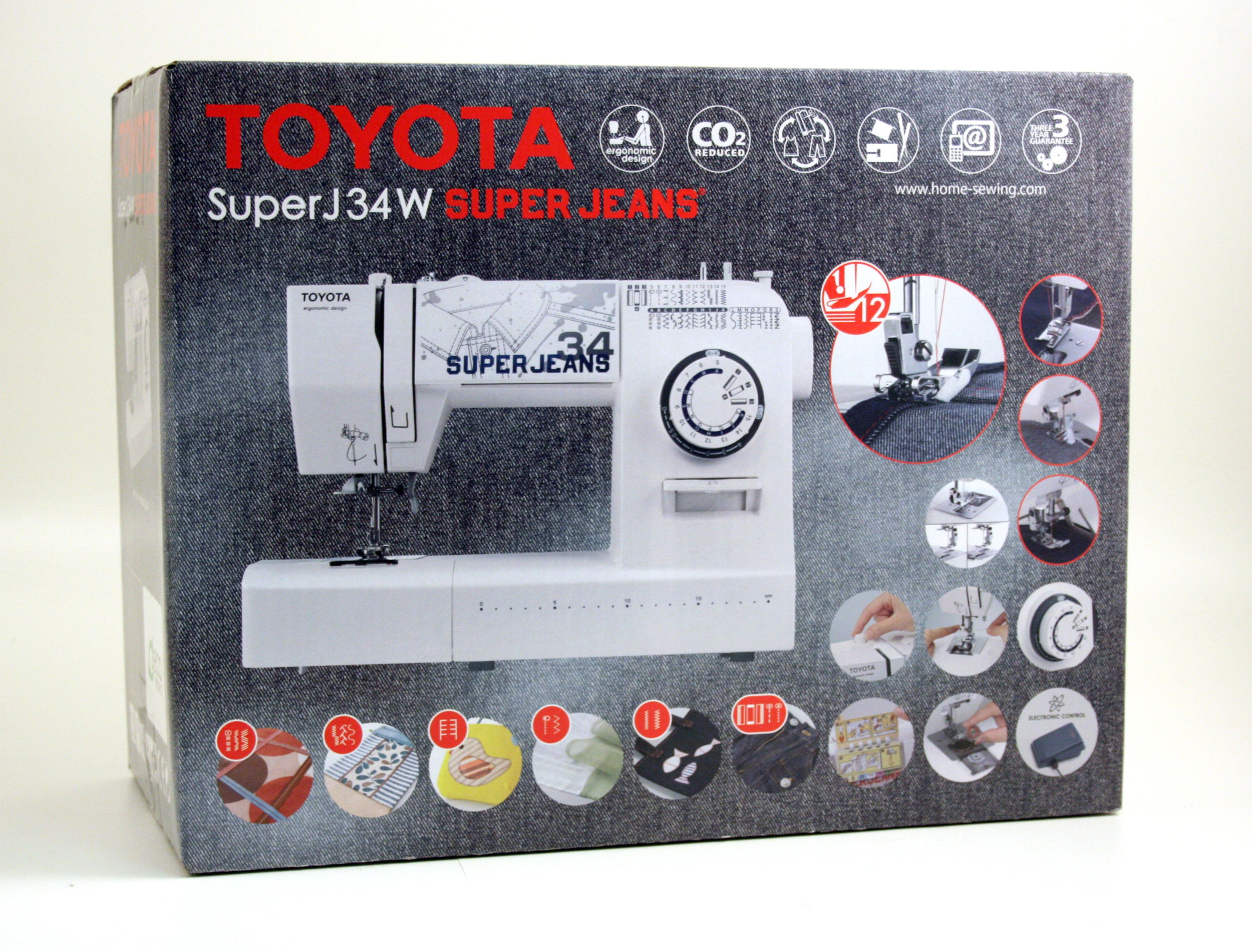 šicí stroj Toyota Super Jeans 34 bílý-6