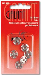 patentky PRYM-vel.13mm/6ks nikl