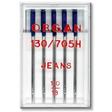 Jehla ORGAN 130/705H/síla 110 JEANS, baleno 5ks