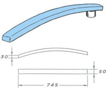 rukávník tvarovaný 745x50x30mm