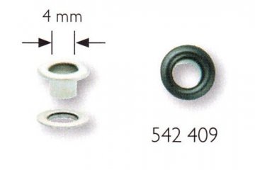 průchodka s podložkou 4mm černá 50ks