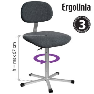 otočná židle Ergolinia 10002 polstrovaná pro oděvní průmysl