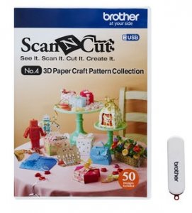 Kolekce vzorů 3D - CAUSB4 pro Brother ScanCut CM 840