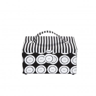 kazeta - košík na šicí potřeby M buttons stripes