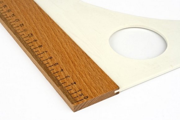 krejčovský příložník 80cm-dřevěný+plast (80x25)-