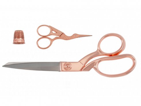 profesionální krejčovské nůžky Milward 24cm, Zlatorůžový set- 2 velikosti 11