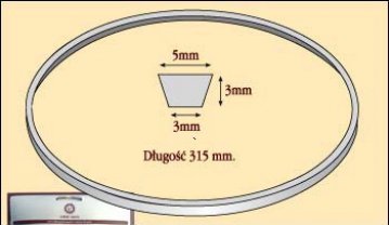 řemen klínový 5x3x315mm VERITAS ORIGINAL