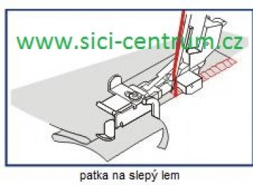 patka na slepý steh 1,0 hrubé materiály pro Bernette 610D