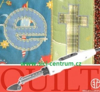 žehlička mini na patchwork a šikmé proužky